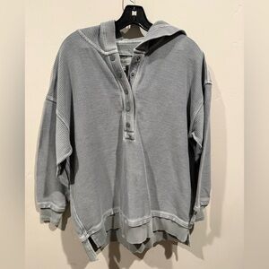 Aerie Women's Gray Hooded Sweatshirt